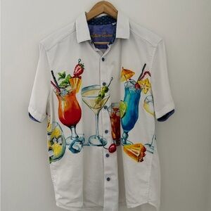 Robert Graham Men’s Tiki Cocktail Button Down Shirt Large